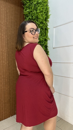 VESTIDO REGATA VISCOLYCRA BÁSICO PLUSSIZE MARSALA - comprar online