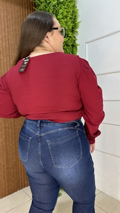 BODY CANELADO ANA RUGA PLUSSIZE VERMELHO na internet