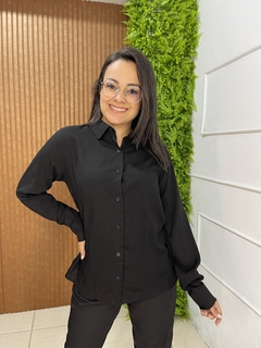 CAMISA VISCOLINHO PRETO - comprar online