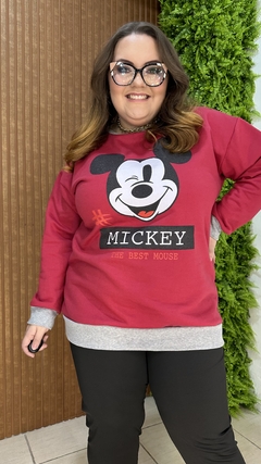 MOLETOM MICKEY PLUS MARSALA