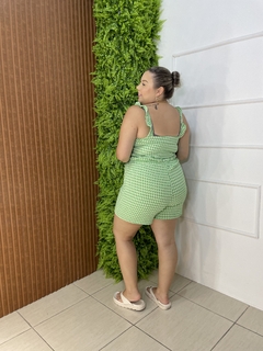 CONJUNTO TOP + SHORT XADREZ VERDE - comprar online