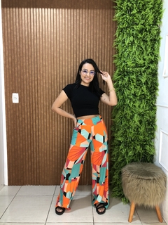 CALÇA VISCOLYCRA ESTAMPADA COLORIDA