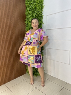 VESTIDO VISCOSE V ESTAMPADO FRUTAS