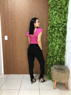 CALÇA ALFAITARIA COM ELASTANO PRETO - comprar online