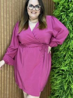 VESTIDO PLUSSIZE CREPE LAGUNA PINK