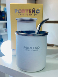 MATE PORTEÑO TÉRMICO ACERO INOXIDABLE - comprar online