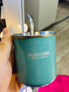 MATE PORTEÑO TÉRMICO ACERO INOXIDABLE - HOT CARAMEL MAYORISTA