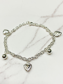 PULSERA OSLO CON DIJES - ACERO BLANCO - comprar online