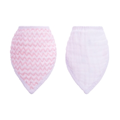 BABADOR BANDANA SOFT PREMIUM PAPI BABY CHEVRON ROSA 2 UN - comprar online