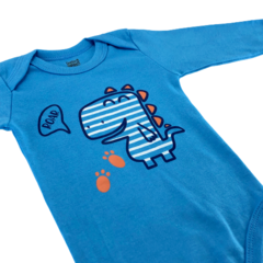 BODY MANGA LONGA DOCTOR BABY DINO AZUL - comprar online