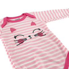 BODY MANGA LONGA DOCTOR BABY GATINHA ROSA - comprar online