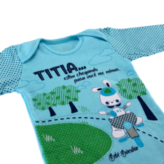 BODY FRASES TITIA AZUL - comprar online