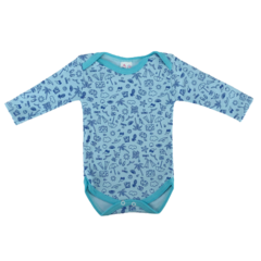 BODY MANGA LONGA FLAPHY ESTAMPADO AZUL - comprar online