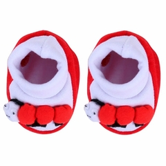 PANTUFA BEBÊ LAÇOS ELIAS CENTOPEIA VERMELHO