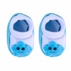 PANTUFA BEBÊ LAÇOS ELIAS ESTRELA AZUL