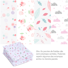 FRALDA SUPER LUXO MAMI ESTAMPADA FEMININA 5 UNIDADES