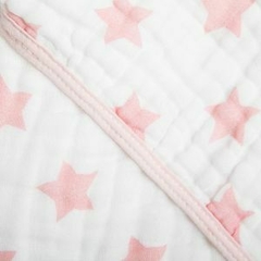 TOALHA DE BANHO PAPI SOFT COM CAPUZ STAR ROSA - comprar online