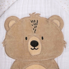 TOALHA DE BANHO SOFT PAPI FRIENDS COM CAPUZ BORDADO URSO TED - comprar online