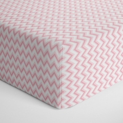 LENÇOL PAPI BABY COM ELÁSTICO CHEVRON ROSA - comprar online