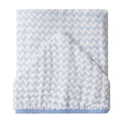 TOALHÃO SOFT PREMIUM PAPI BABY COM CAPUZ CHEVRON AZUL