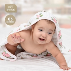 TOALHA SOFT BAMBOO COM CAPUZ MAMI PRIMAVERA - comprar online