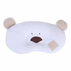 TRAVESSEIRO ANATÔMICO ZIP URSO CREME