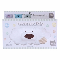 TRAVESSEIRO ANATÔMICO ZIP URSO CREME - comprar online