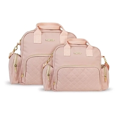 CONJUNTO DE BOLSAS VIRA MOCHILA ROSÉ 2 PEÇAS