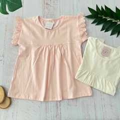 Blusa Sami Rosa y Natural Niña