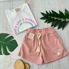 Short Cute waffle niña - comprar online