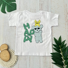 Remera Happy blanca bebe - comprar online