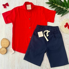 Camisa Lino Roja Niño - comprar online