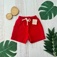 Short unisex rojo bebe/a