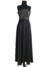 Vestido de festa formatura longo com fenda preto brilho paetê luxo - loja online
