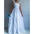 Vestido branco decote reto alça babado noiva civil - by lana