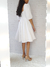 Vestido branco curto manga bufante - comprar online