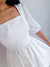 Vestido branco curto manga bufante na internet