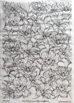 ROMI FOLEX Flores3 25x35cm Negro