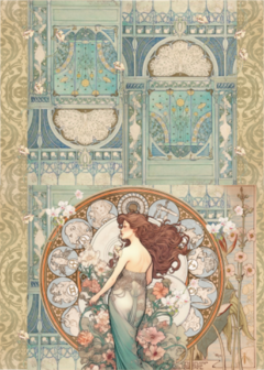 LAMINA SEDA LA TIENDITA ART-NOUVEAU 6B