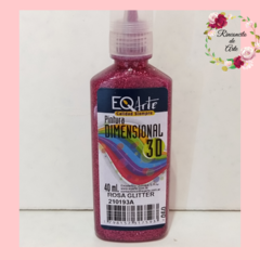 EQ DIMENSIONAL 3D GLITTER ROSA