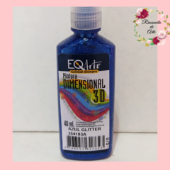 EQ DIMENSIONAL 3D GLITTER AZUL