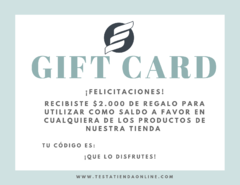 GIFT CARD - comprar online