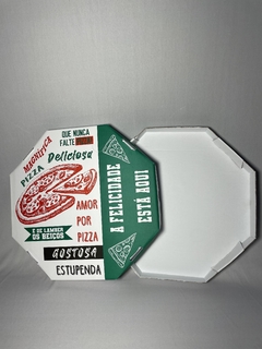 Caixa de pizza 35cm tampa separada Kraft branca - MR Brasil Embalagens