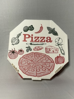 Caixa de pizza 25cm tampa conjugada flexo branca - comprar online