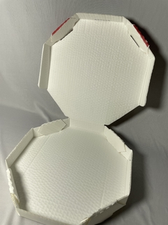Caixa de pizza 25cm tampa conjugada flexo branca na internet
