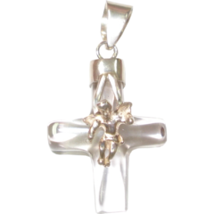 Crystal Cross with Angel