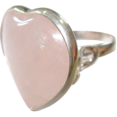 Rose Quartz Heart Ring