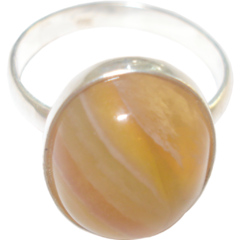 Thin Band with Small Cabochon Ring - buy online