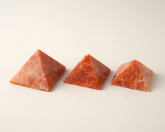Orange Calcite Pyramids