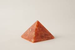 Orange Calcite Pyramids on internet